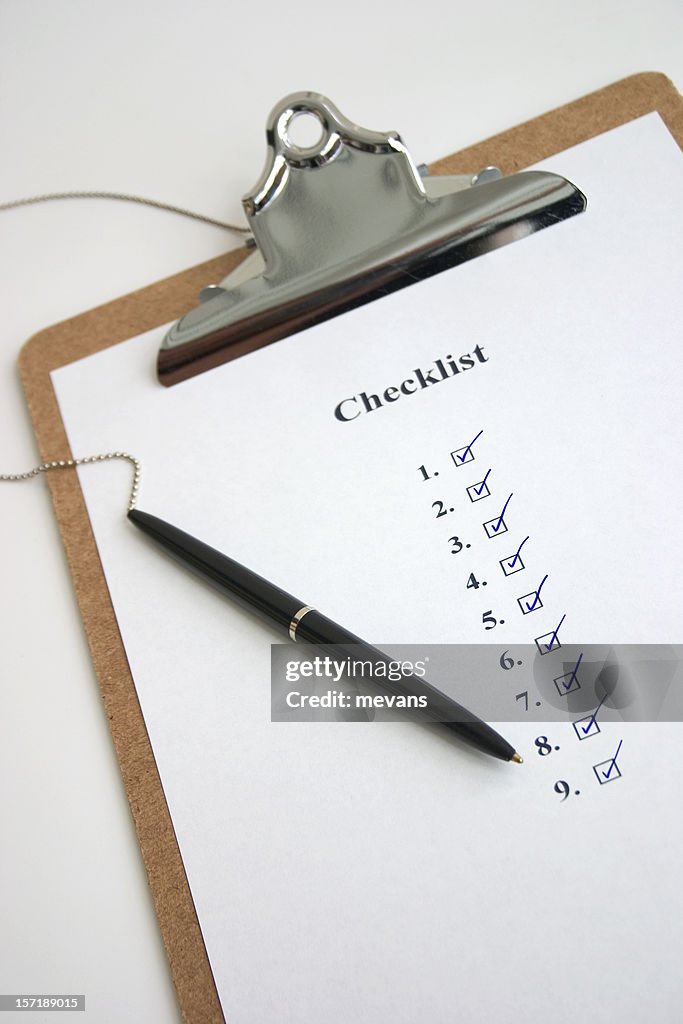 Checklsit Picture Checklist High-Res Stock Photo - Getty Images