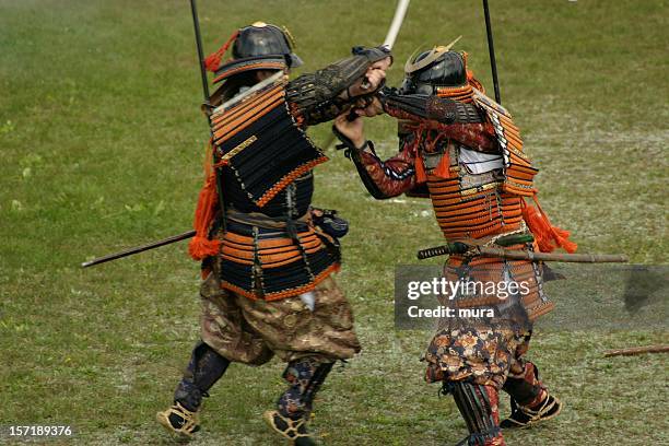 samurai fight - samoerai stockfoto's en -beelden