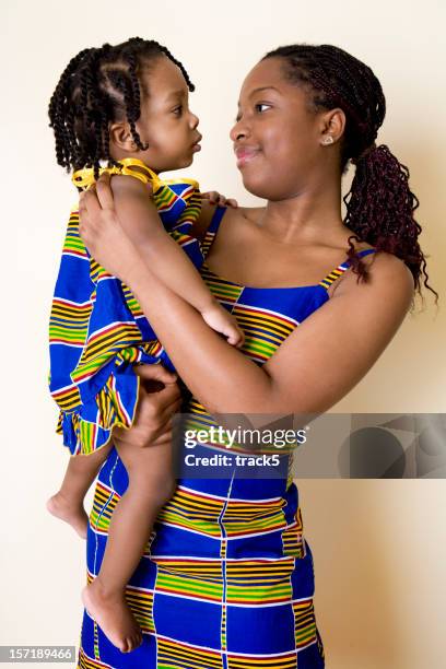 african fashion, girls - ghanaian family stock pictures, royalty-free photos & images