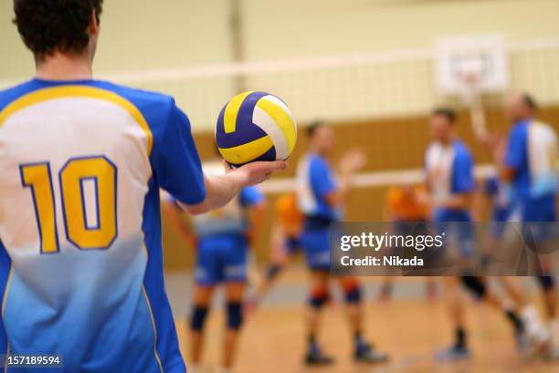 volleyball - serveren sport stockfoto's en -beelden