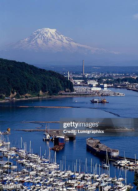 commencement bay - tacoma stock pictures, royalty-free photos & images