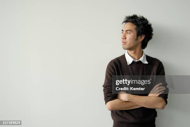 asian young man profile - side profile stock pictures, royalty-free photos & images