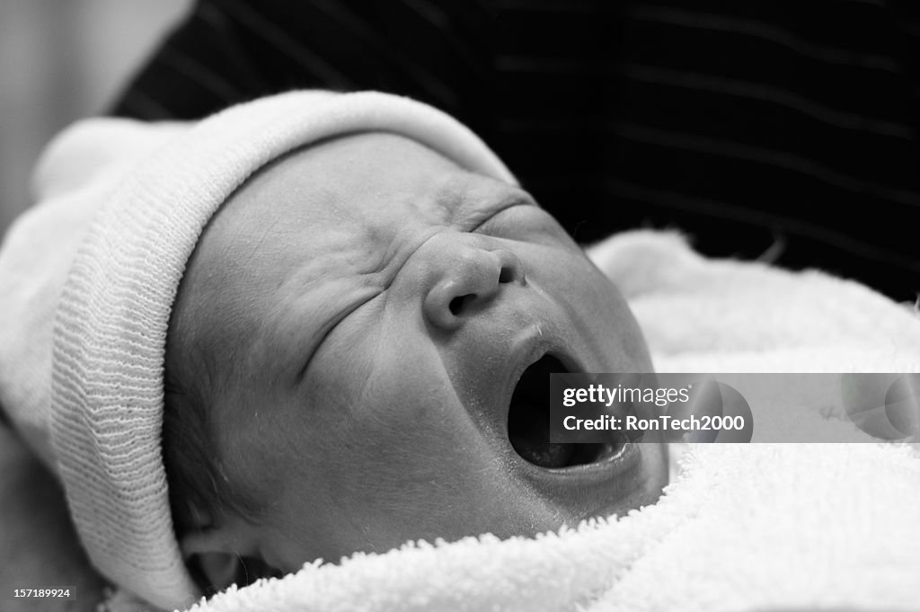 Baby Yawn B&amp;W