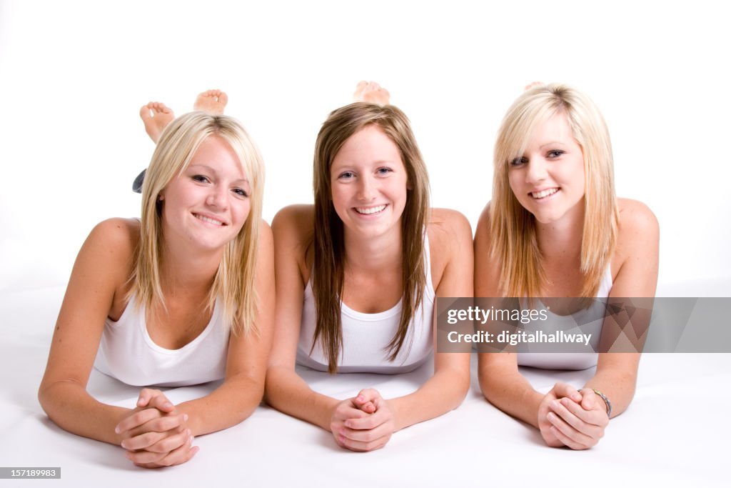 Three smiling girls