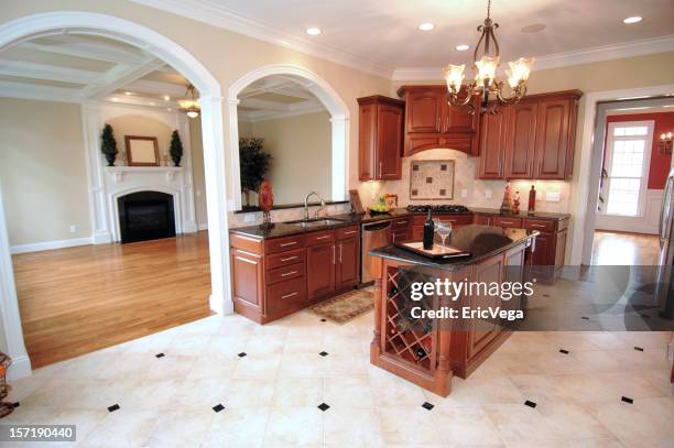 designer kitchen - wine rack stock pictures, royalty-free photos & images