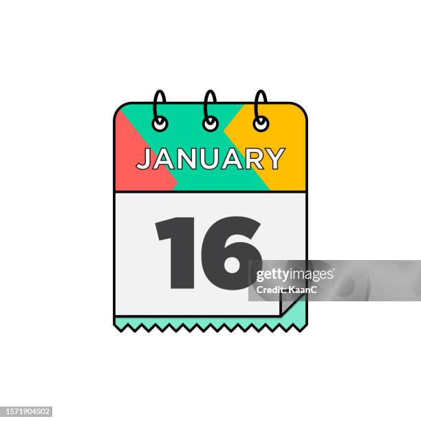 january - daily calendar icon in flat design style stock illustration - 31 january stock illustrations