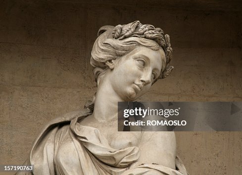 Escultura da Fonte de Trevi, Roma, Itália Escultura da Fonte de Trevi, Roma, Itália