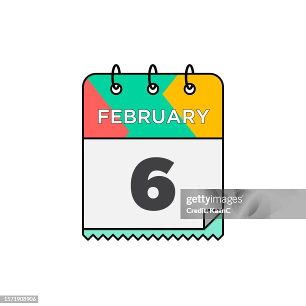 february - daily calendar icon in flat design style stock illustration - 12 17 months stock illustrations