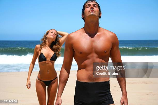 holiday couple - tanned body stock pictures, royalty-free photos & images