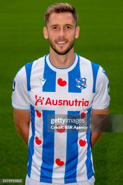 Pawel Bochniewicz during a photocall of SC Heerenveen on July 24, 2023 in Heerenveen, Netherlands.