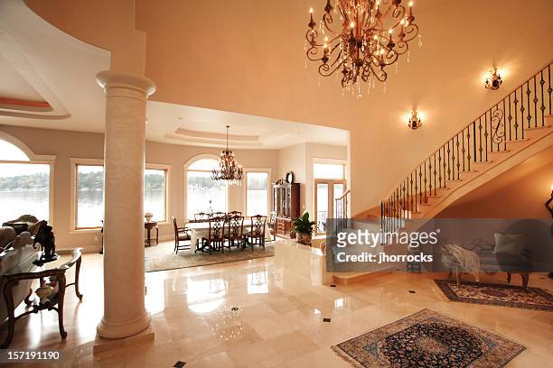 luxury home interior - stately home interior stock pictures, royalty-free photos & images