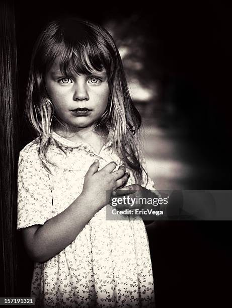 little girl in poverty - old trying to look young stock pictures, royalty-free photos & images