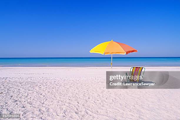 perfect beach setting - anna maria island stock pictures, royalty-free photos & images