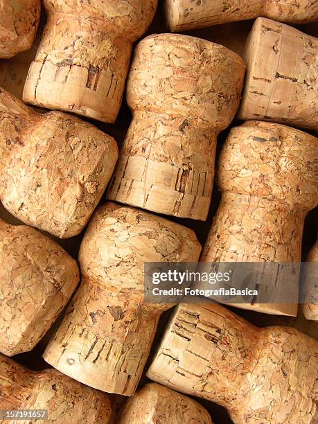 bouteille de champagne en arrière-plan - bouchon en liège photos et images de collection