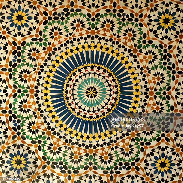 moroccan tiles - islam temple stock pictures, royalty-free photos & images