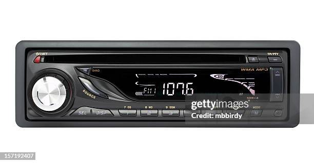 car audio cd-mp3-wma receiver (clipping path) - personal compact disc player 個照片及圖片檔