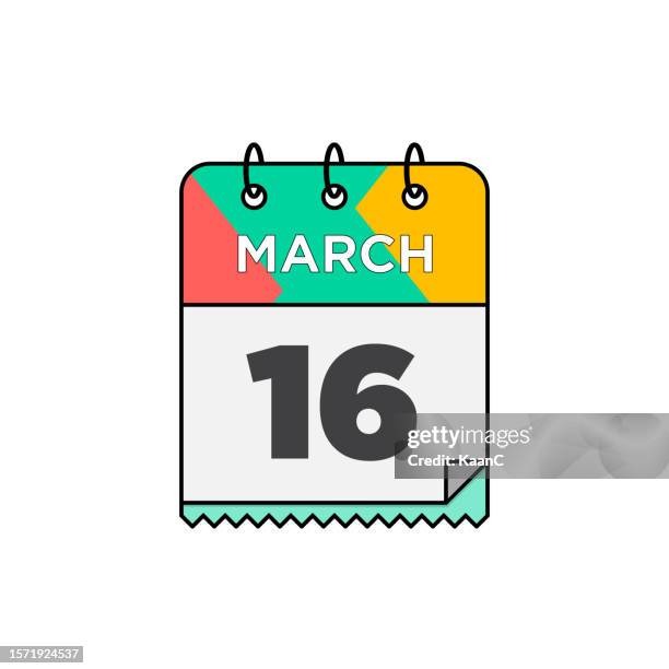 illustrazioni stock, clip art, cartoni animati e icone di tendenza di mese di marzo - icona del calendario giornaliero in illustrazione di stock in stile design piatto - 12 17 mesi