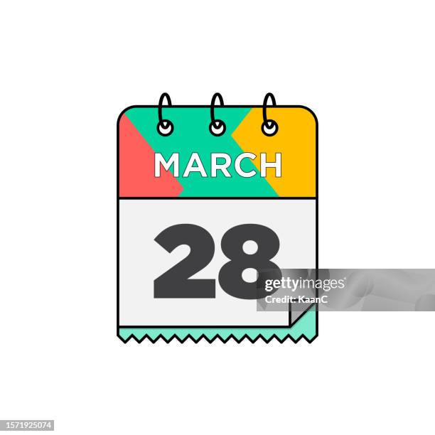 march month - daily calendar icon in flat design style stock illustration - 12 17 months stock illustrations