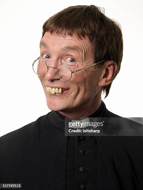 sorridente prete - ministero foto e immagini stock