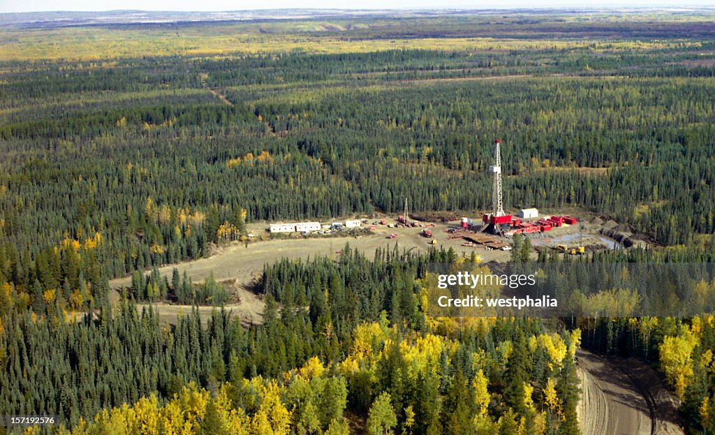 Aerial of Drilling Rig