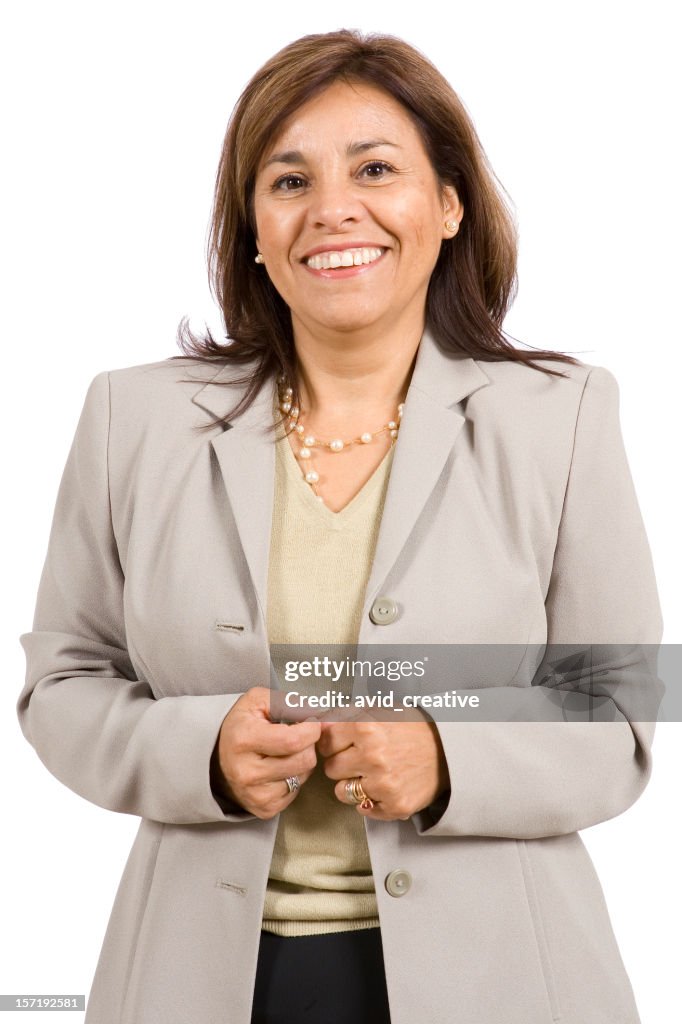 Isolated Portraits-Mature Hispanic Woman