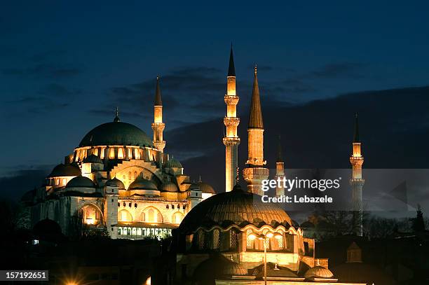 süleymaniye-moschee in istanbul - moschee stock-fotos und bilder