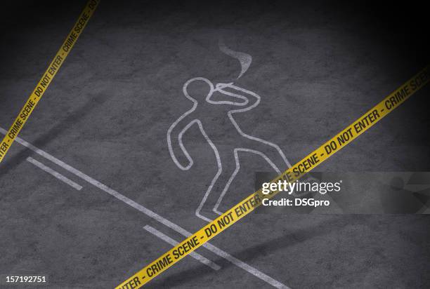 crime scene - crime scene outline stock pictures, royalty-free photos & images