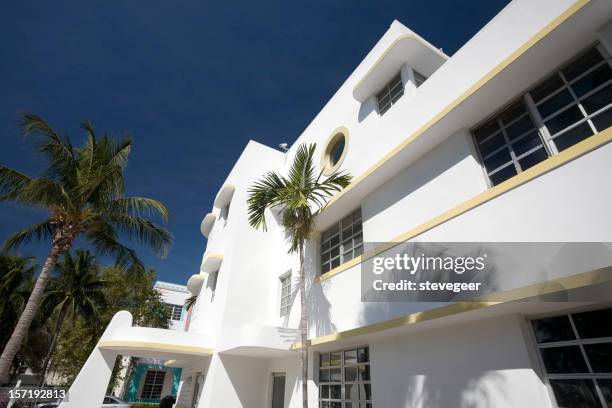 art deco, south beach, miami - deco district stock pictures, royalty-free photos & images