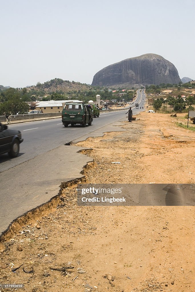 The road to Zuma Rock