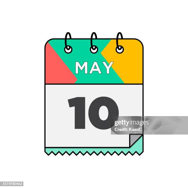 mai - tageskalender-symbol im flachen design-stil stock-illustration - 12 17 months stock-grafiken, -clipart, -cartoons und -symbole