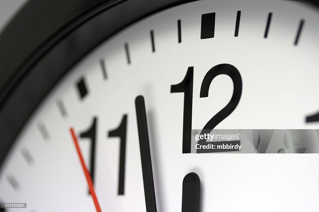 Clock. Just before deadline