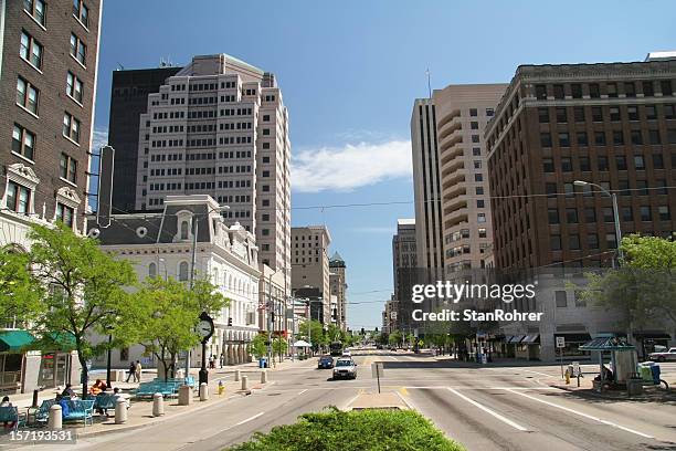 dayton, ohio main street - dayton ohio foto e immagini stock