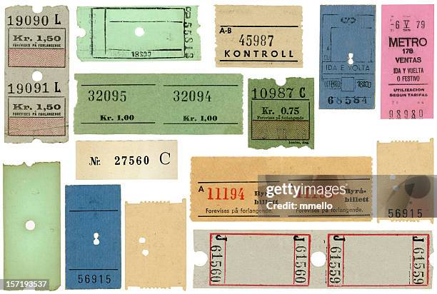 european transportation tickets subway train blank - stubs 個照片及圖片檔