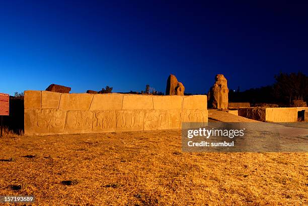 the gate of alacahoyuk - corum province stock pictures, royalty-free photos & images