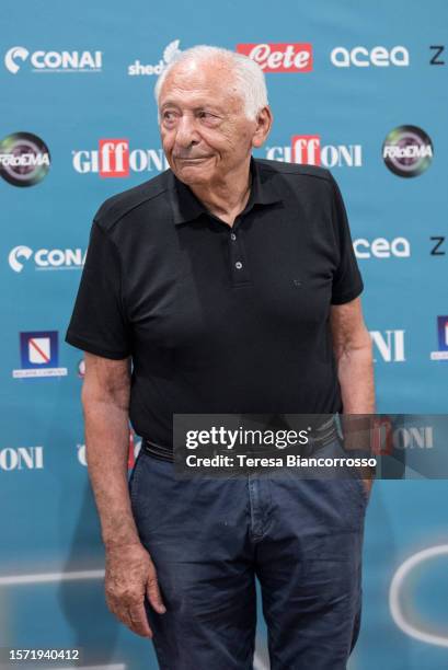 Giulio Rapetti, aka Mogol, attends the photocall at the 53th Giffoni Film Festival 2023 on July 26, 2023 in Giffoni Valle Piana, Italy.