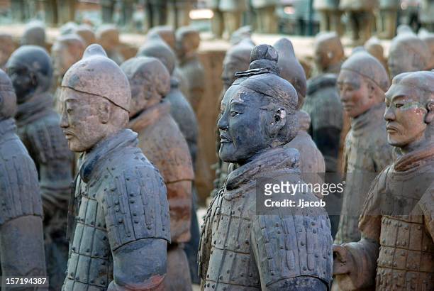 the terracotta warriors in china  - conflict minerals stock pictures, royalty-free photos & images