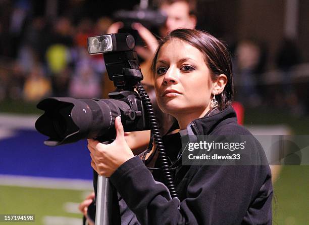 high school student photographer - sports photographer stock pictures, royalty-free photos & images