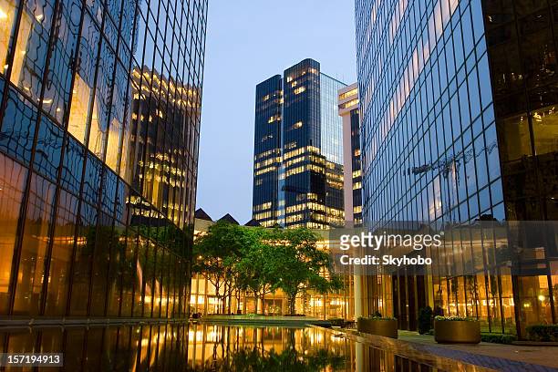 uptown plaza - charlotte north carolina night stock pictures, royalty-free photos & images