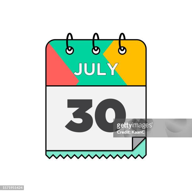 ilustrações de stock, clip art, desenhos animados e ícones de july - daily calendar icon in flat design style stock illustration - 12 17 months