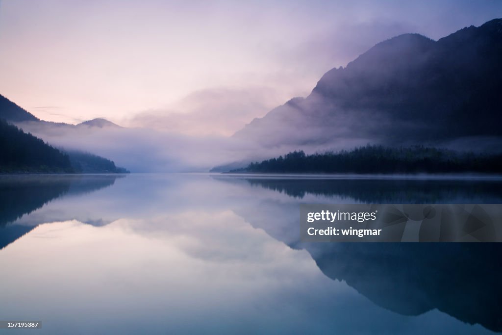 Morning at lake plansee
