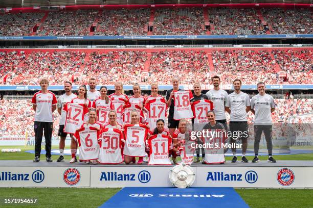 The women´s Team 23/24 of FC Bayern München during the team presentation of FC Bayern München at Allianz Arena on July 23, 2023 in Munich, Germany.