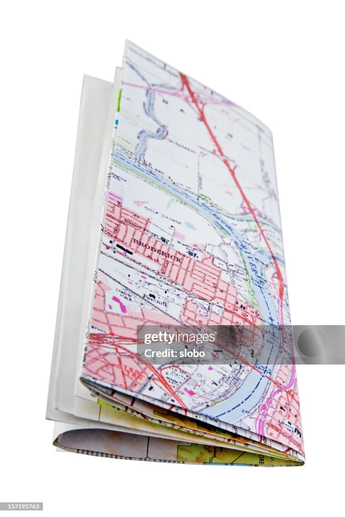 Folded Map Right High-Res Stock Photo - Getty Images