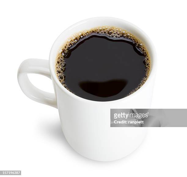 frisch gebrühtem kaffee (with clipping path - filterkaffee stock-fotos und bilder