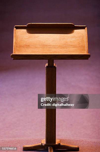 preaching pulpit - preacher pulpit stock pictures, royalty-free photos & images