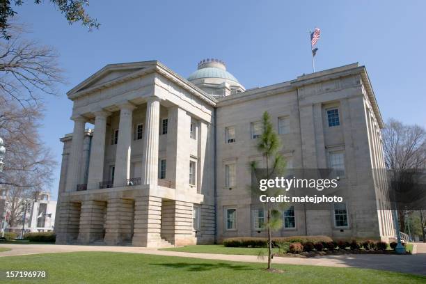 nc capitol at daytime 01 - raleigh stock pictures, royalty-free photos & images