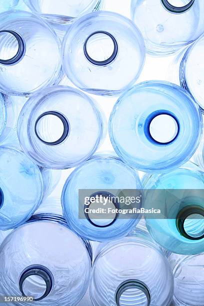 empty bottles background - recycling bottles stock pictures, royalty-free photos & images