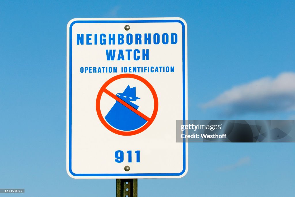 Watch Sign Neighborhood Watch Sign High-Res Stock Photo - Getty Images