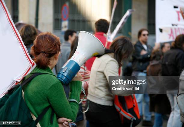 student demonstration - demonstrant stockfoto's en -beelden