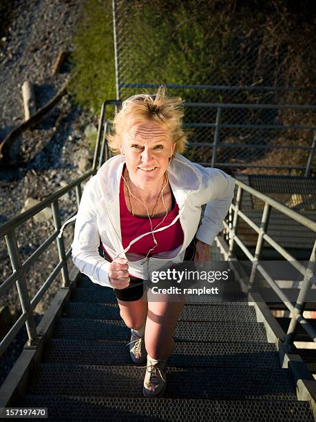 active mature woman running - surrey british columbia stock pictures, royalty-free photos & images