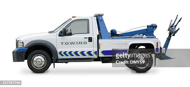 tow truck - car towing stock pictures, royalty-free photos & images